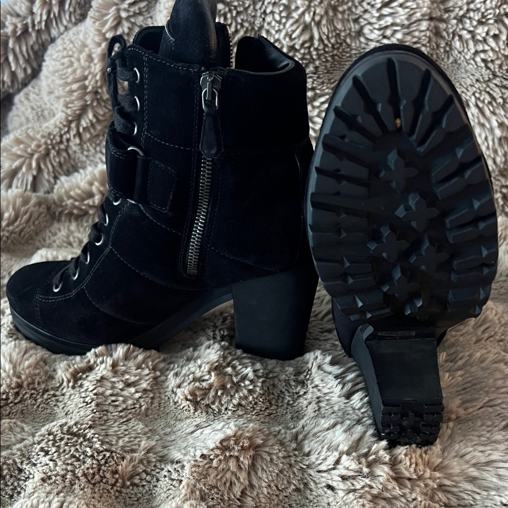 Prada Black Lace Up Boots - Picture 5 of 8